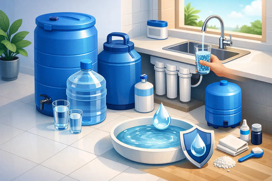 Cómo mantener agua limpia almacenada en casa