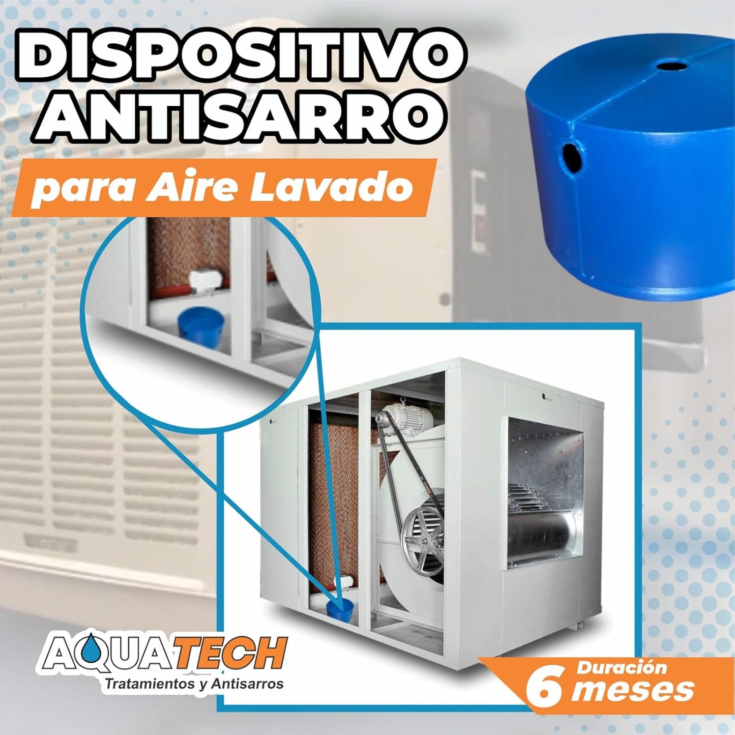 A/C Limpio Sistema Antisarro para Aire Lavado Duración 6 meses.