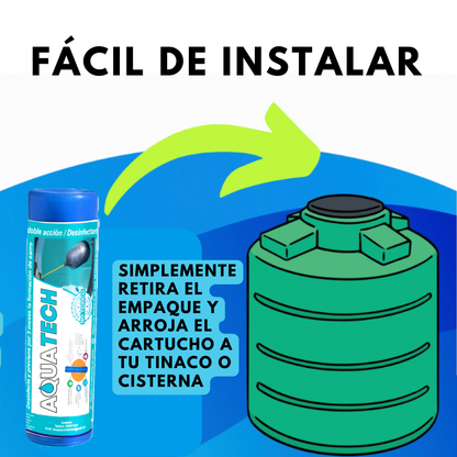 Sistema Dual Antisarro y Desinfectante Para Tinacos 450 a 1,100 L