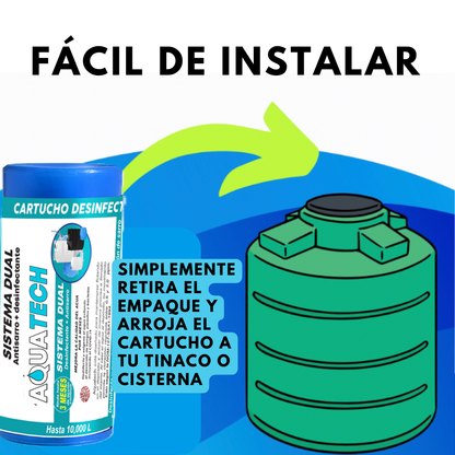 Sistema Dual Antisarro y Desinfectante para Cisterna Industrial 2,500 a 10,000 L.