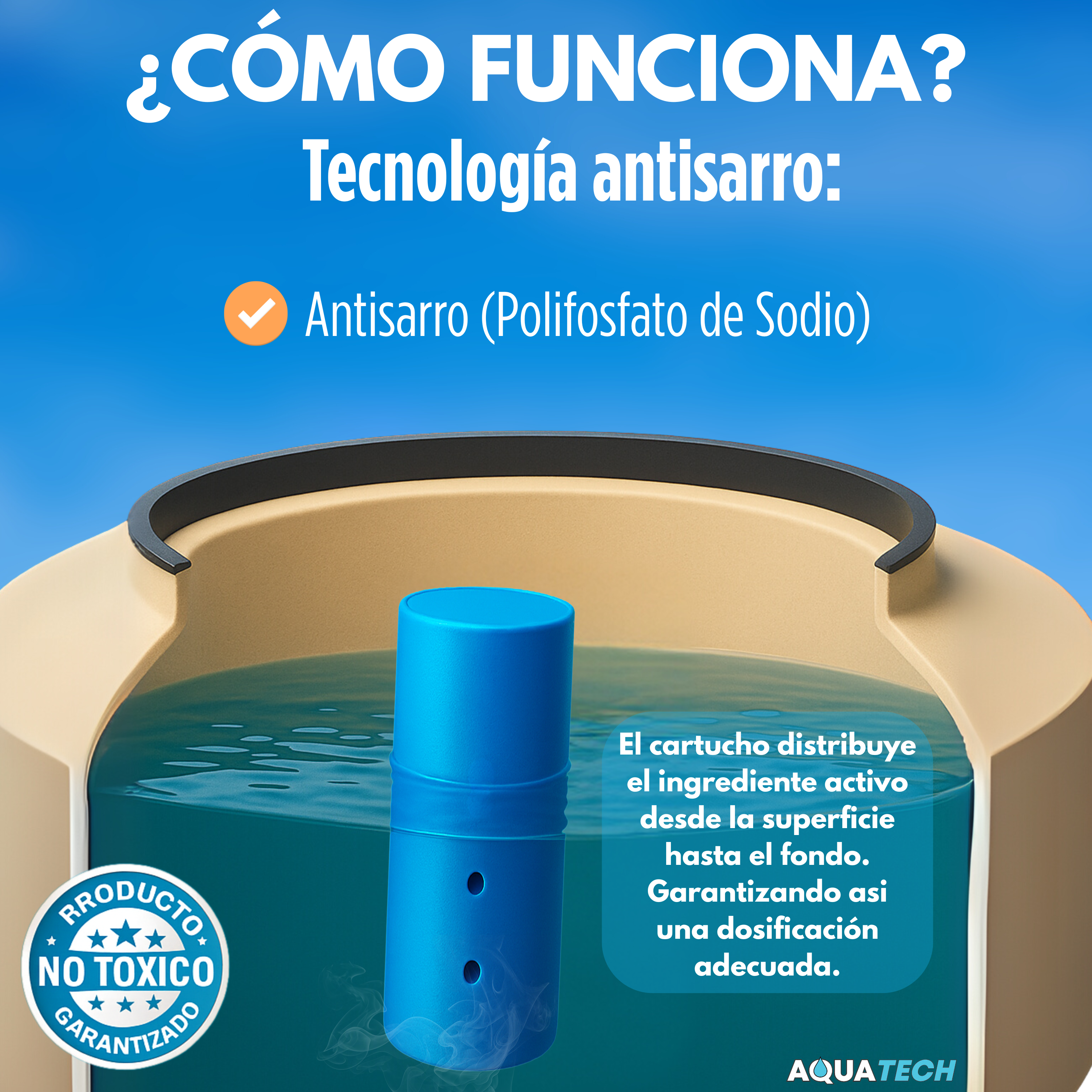 Sistema Antisarro Premium para Tinaco de 500 a 1,500 L