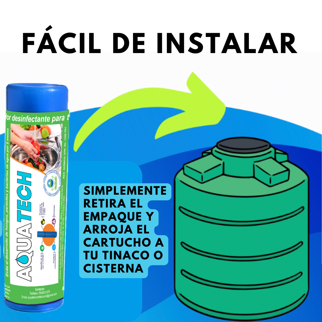 Sistema Clorador Antiscéptico para Tinacos de 450 a 1,100 L