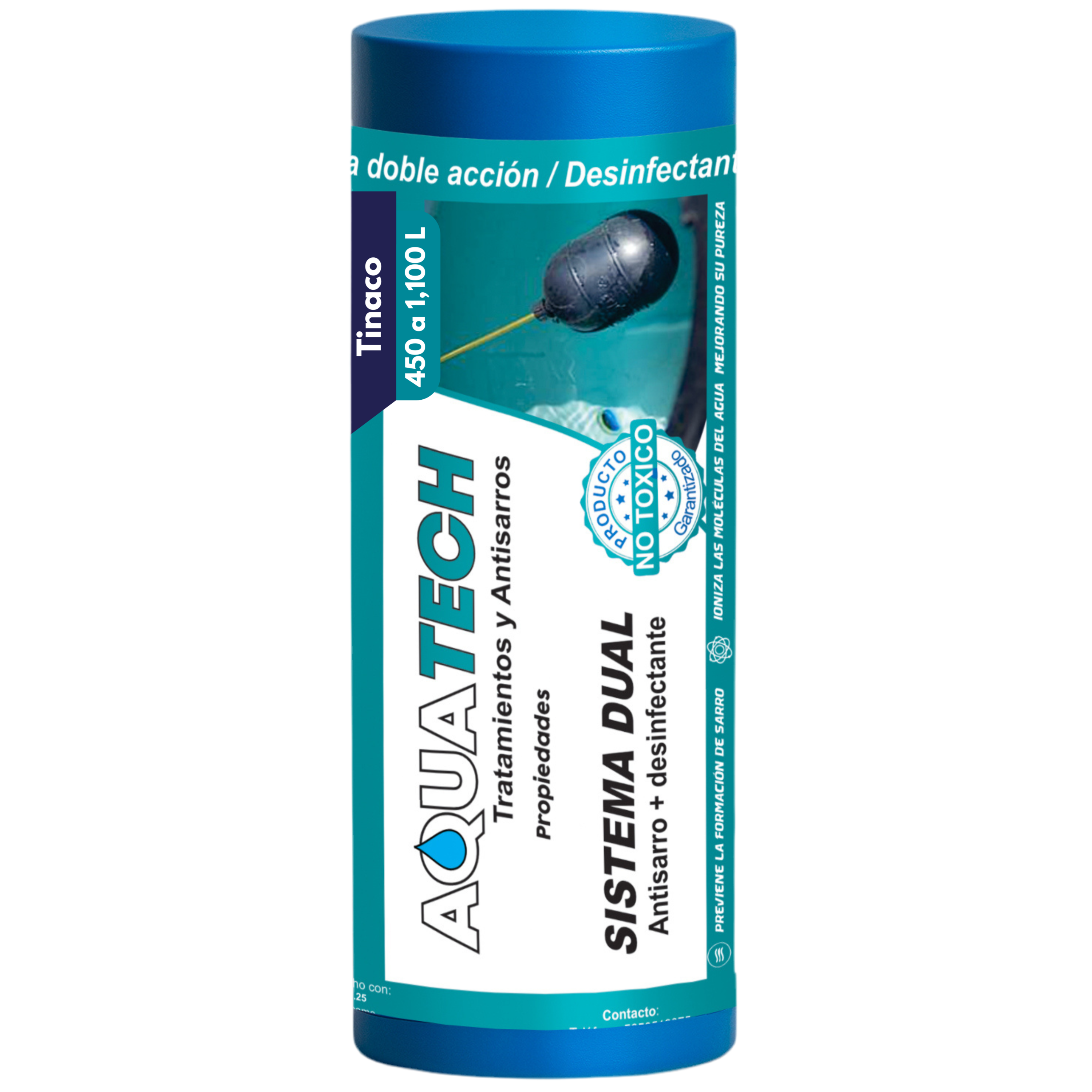 Sistema Dual Antisarro y Desinfectante Para Tinaco de 450 a 1,100 L