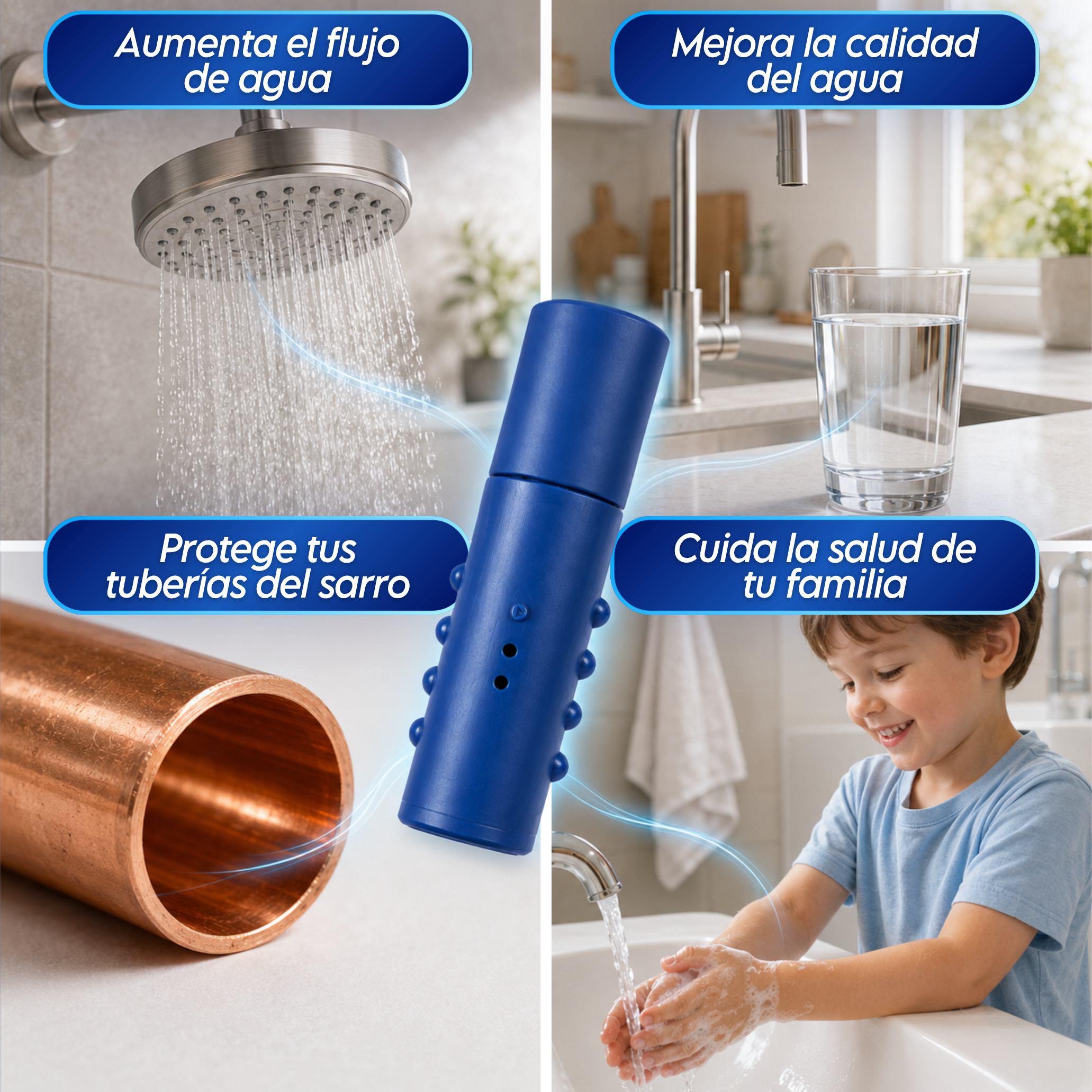 Sistema Dual Antisarro y Desinfectante Para Tinaco de 450 a 1,100L