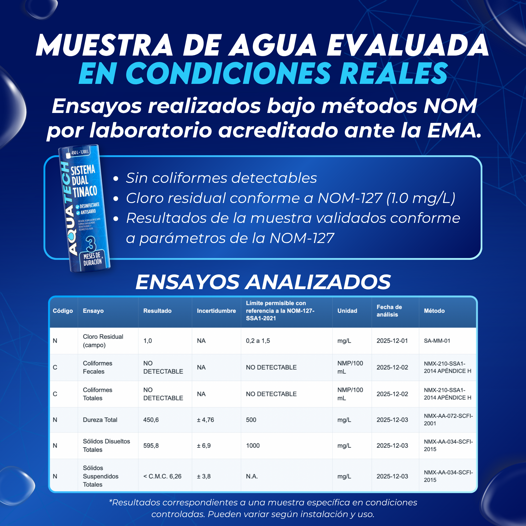 Sistema Dual Antisarro y Desinfectante Para Tinaco de 450 a 1,100L