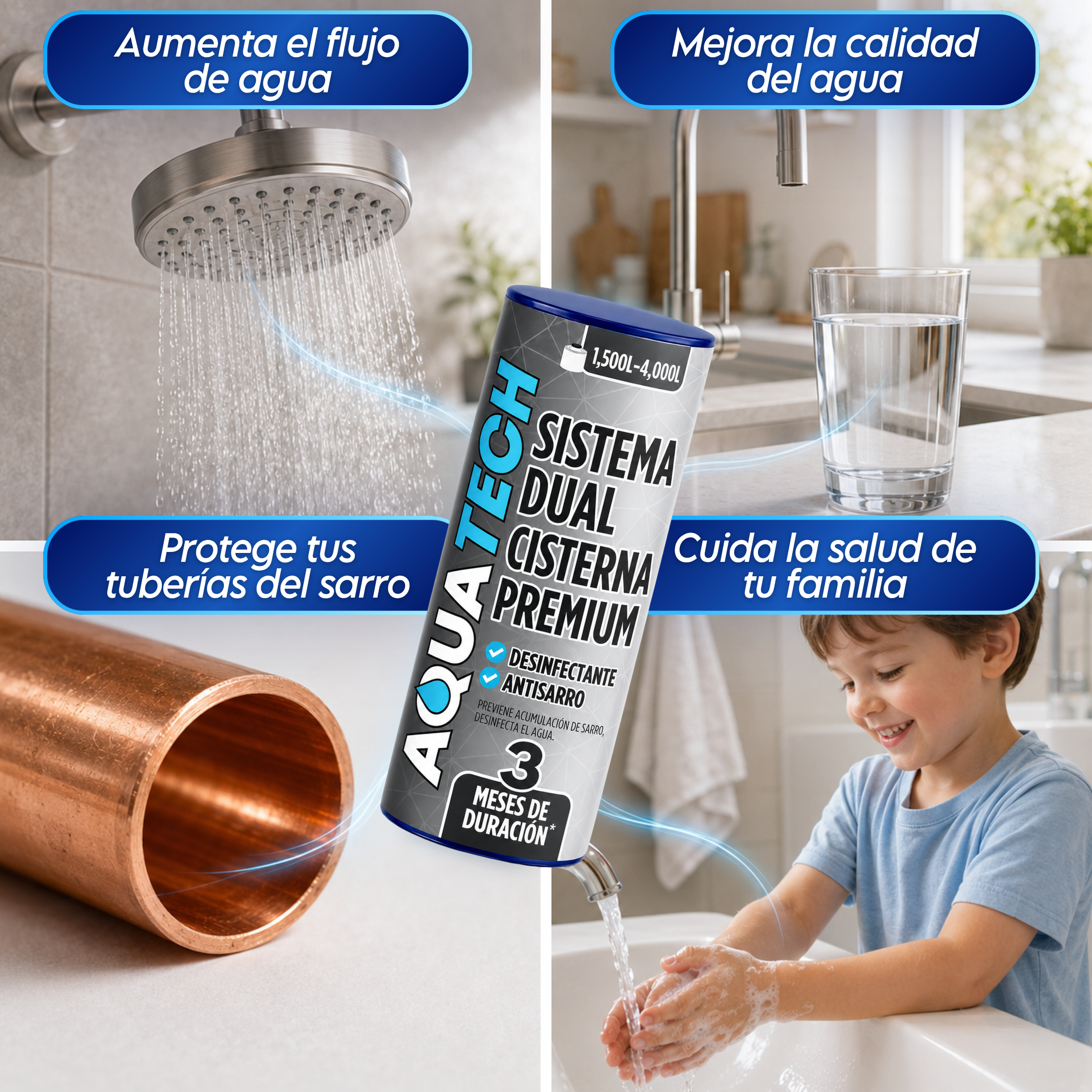 Sistema Antisarro y Desinfectante Premium para Cisternas 1,500 a 4,000 L