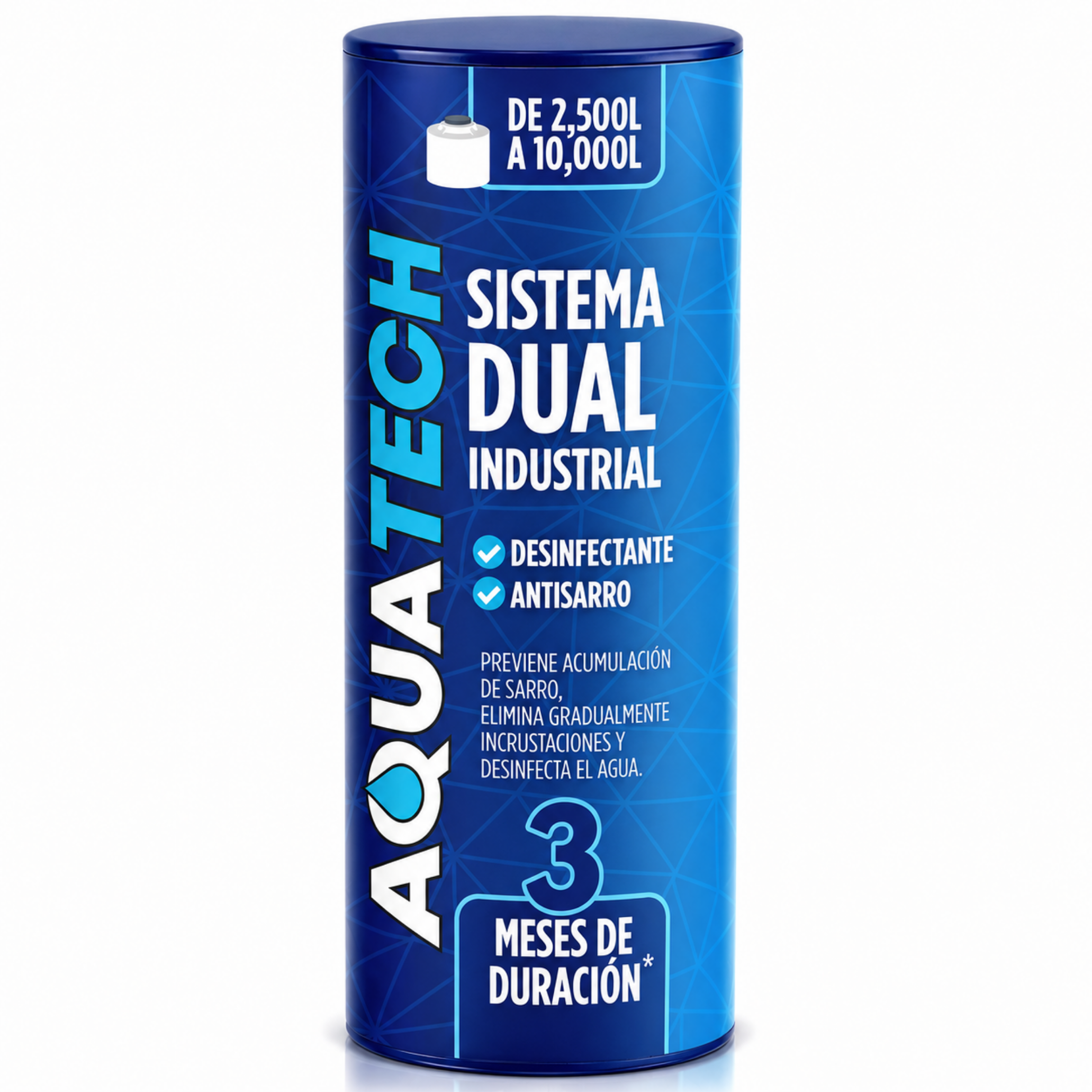 Sistema Dual Antisarro y Desinfectante para Cisterna Industrial de 2,500 a 10,000 L
