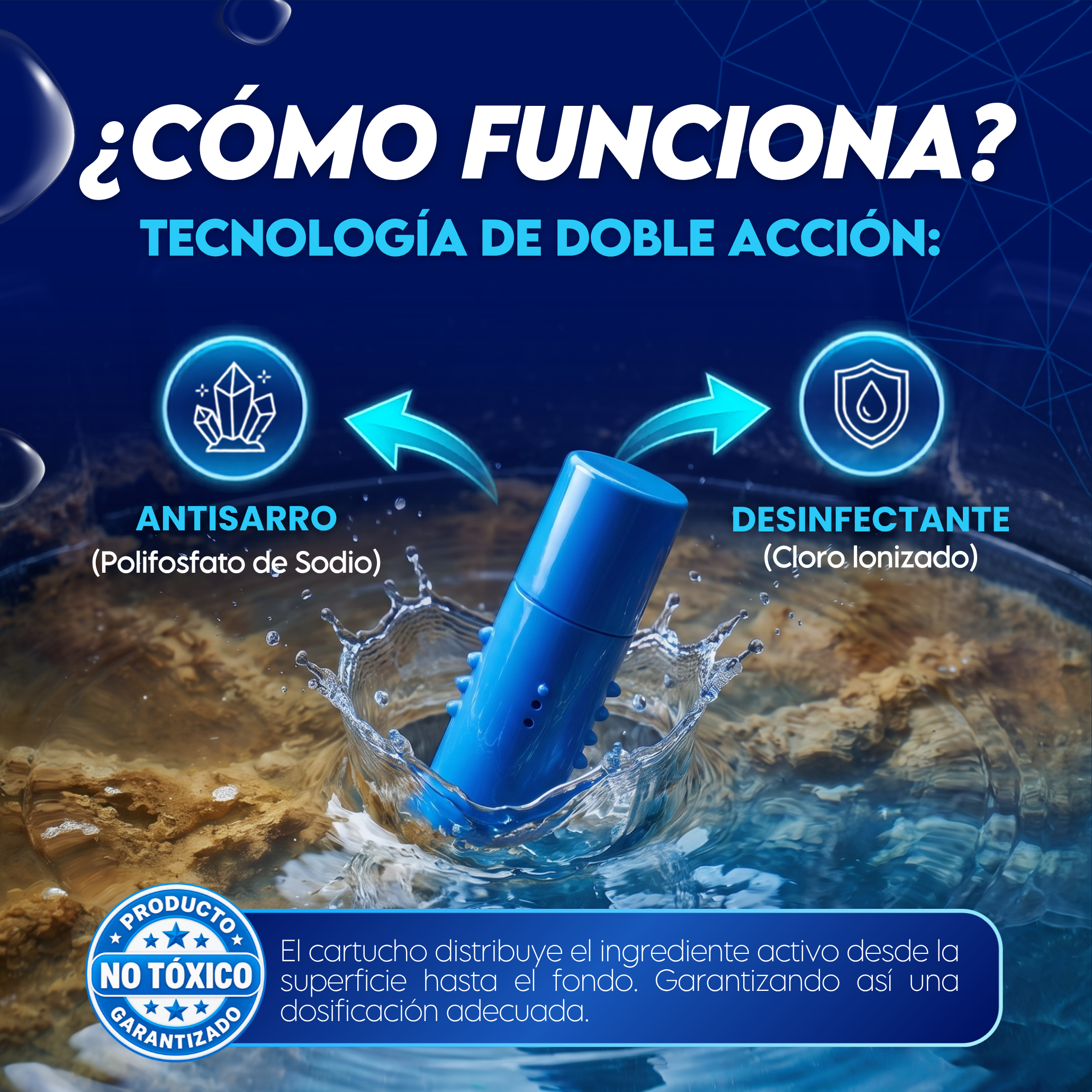 Sistema Dual Antisarro y Desinfectante para Cisternas de 1,100 a 2,400 L