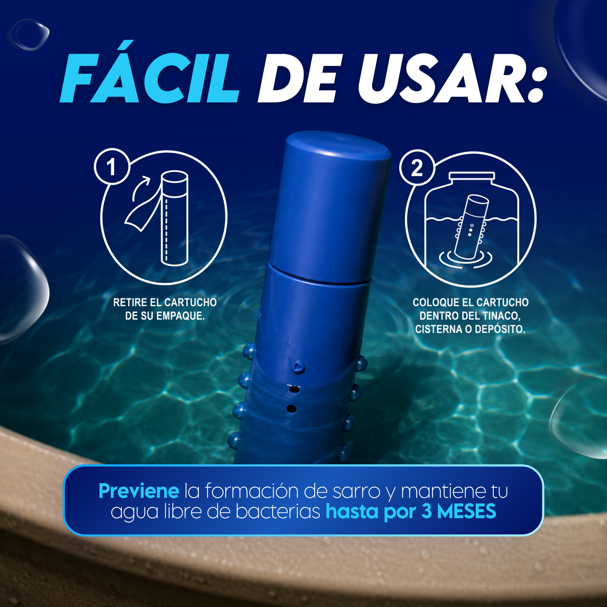 Sistema Dual Antisarro y Desinfectante para Cisternas de 1,100 a 2,400 L