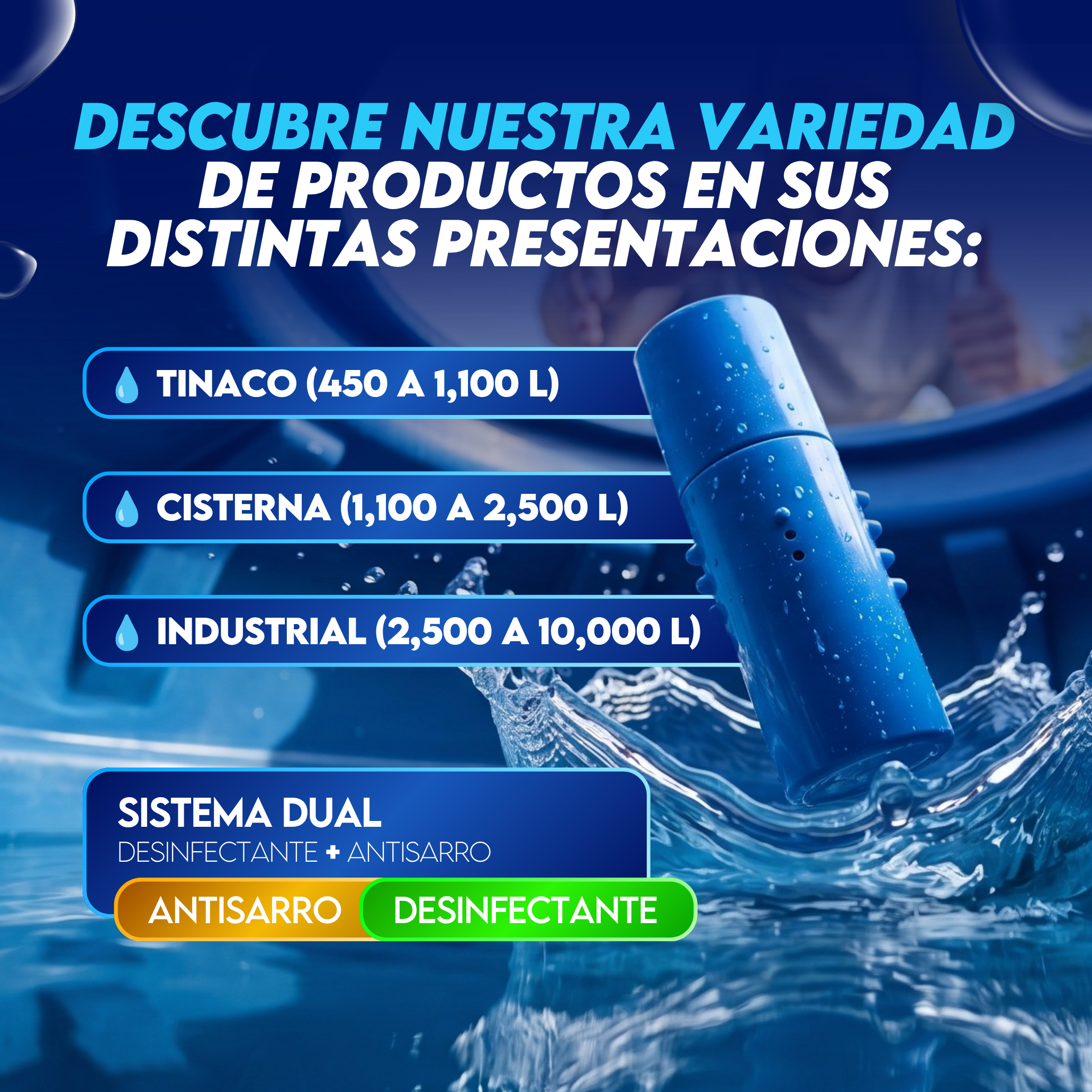 Sistema Antisarro Premium para Cisternas de 1,500 a 4,000 L