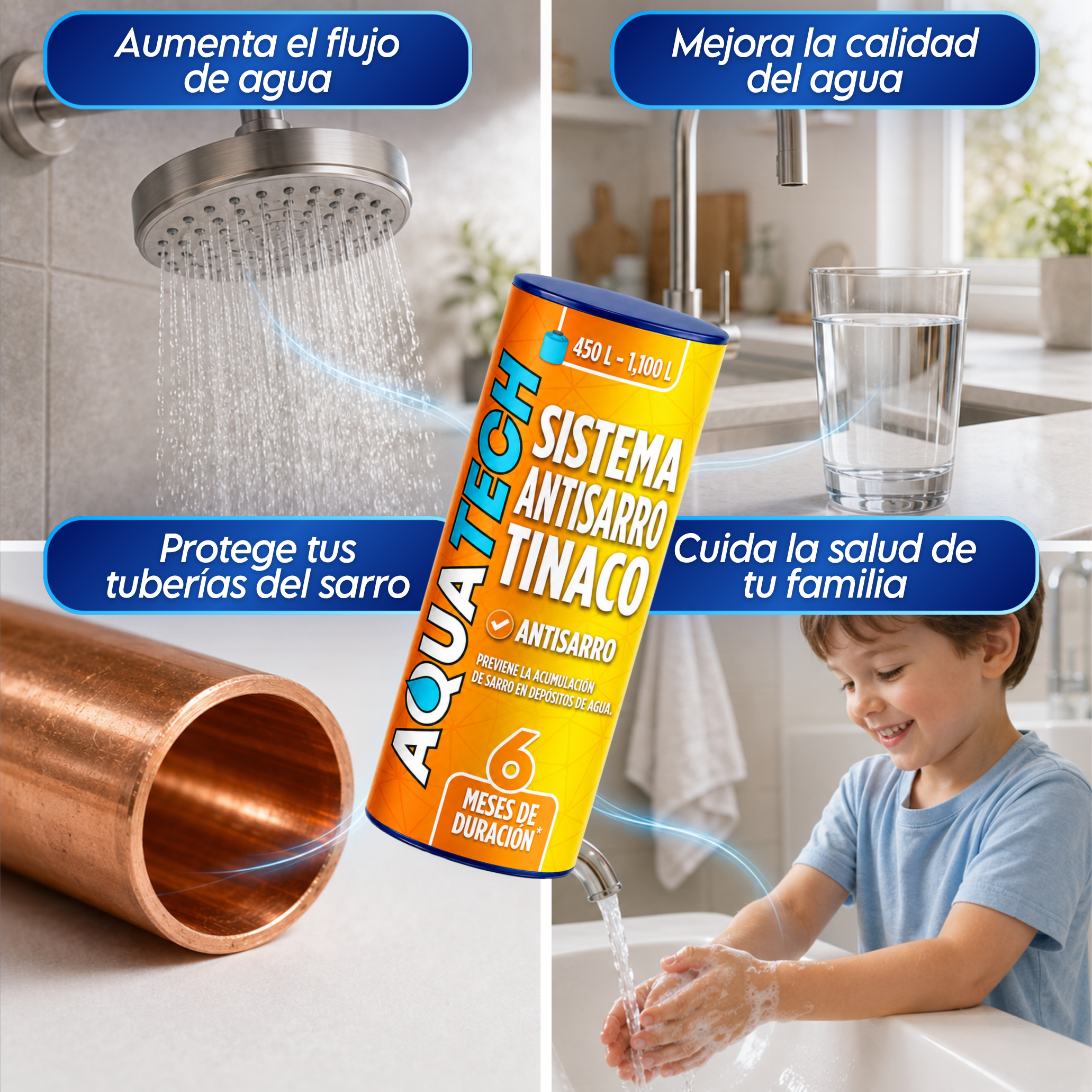 Sistema Antisarro para Tinaco de 450 a 1,100 L