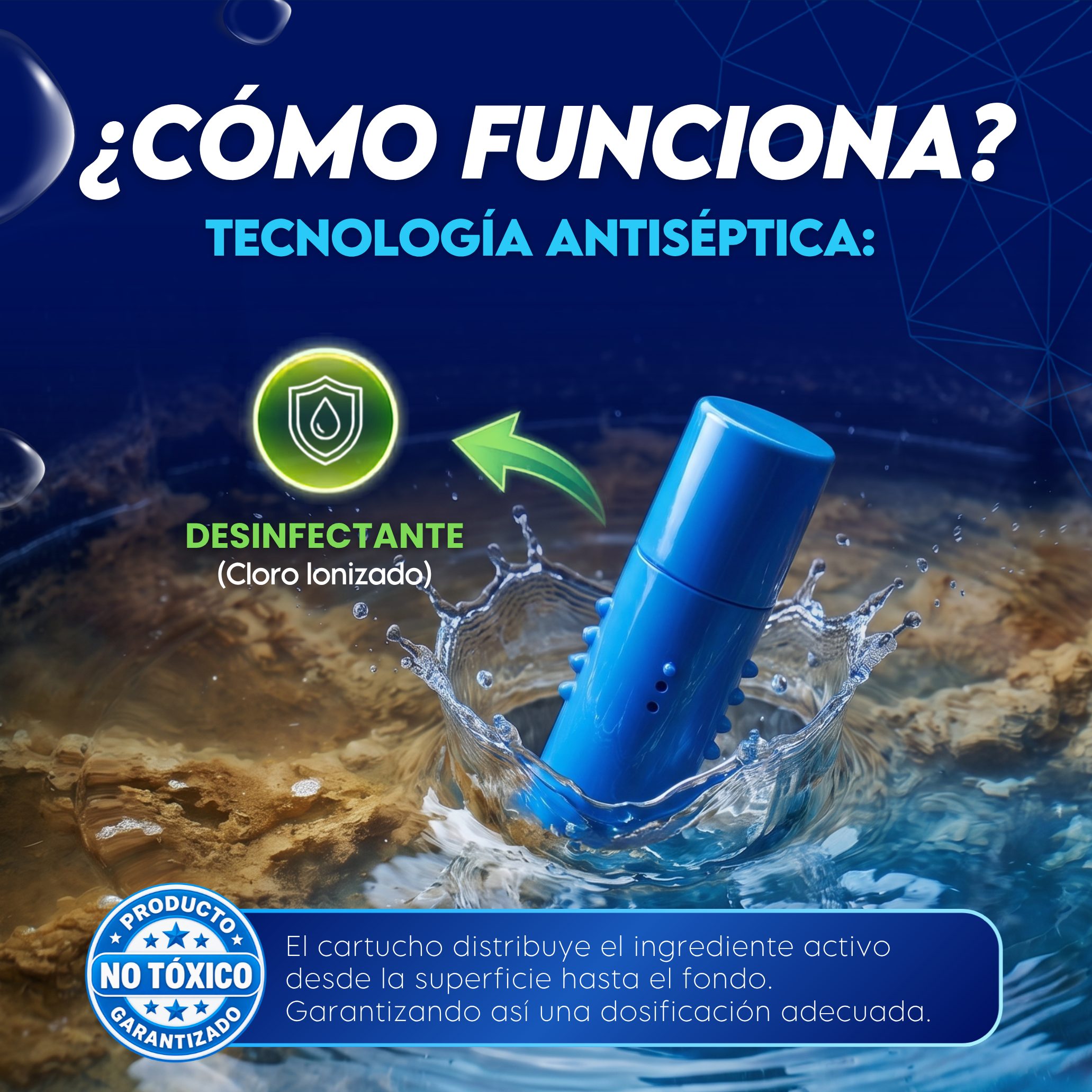 Sistema Clorador Desinfectante Antiscéptico para Tinaco de 450 a 1,100 L