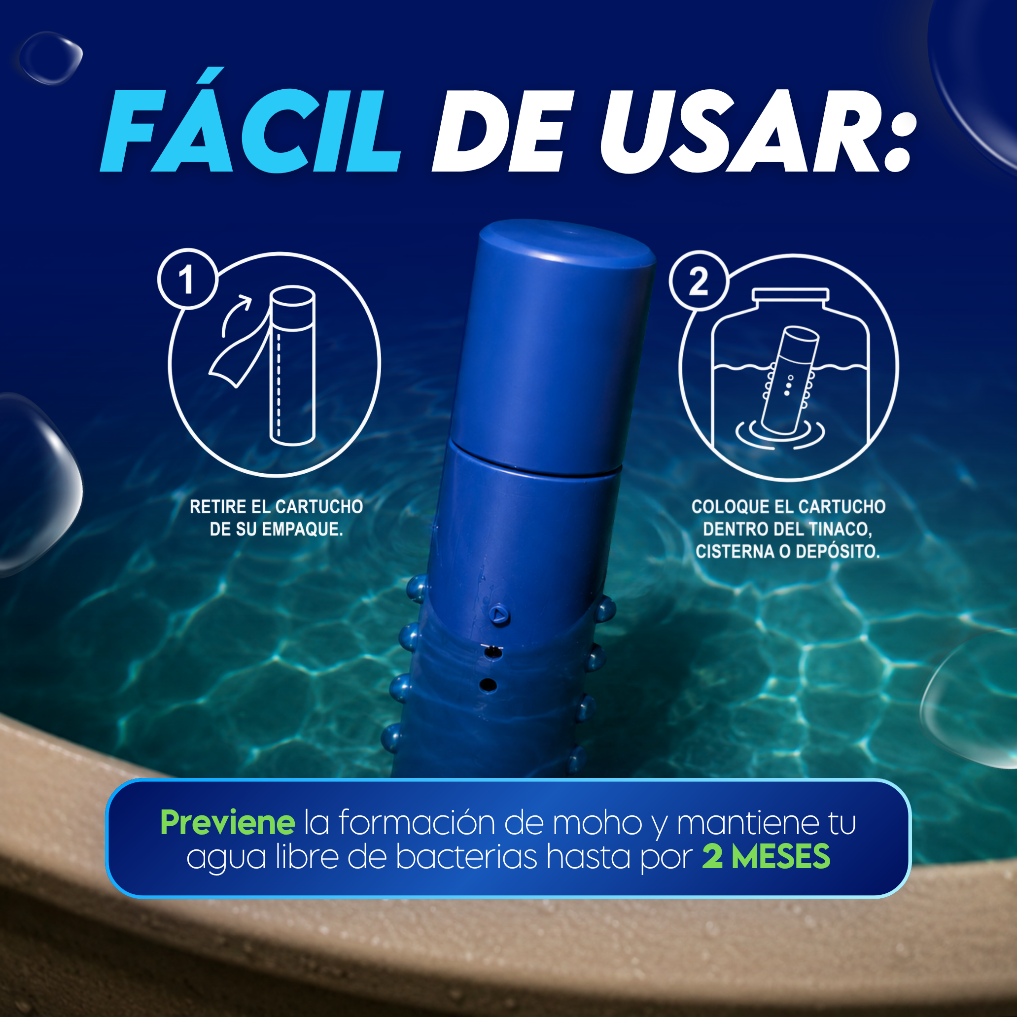 Sistema Clorador Desinfectante Antiscéptico para Tinaco de 450 a 1,100 L