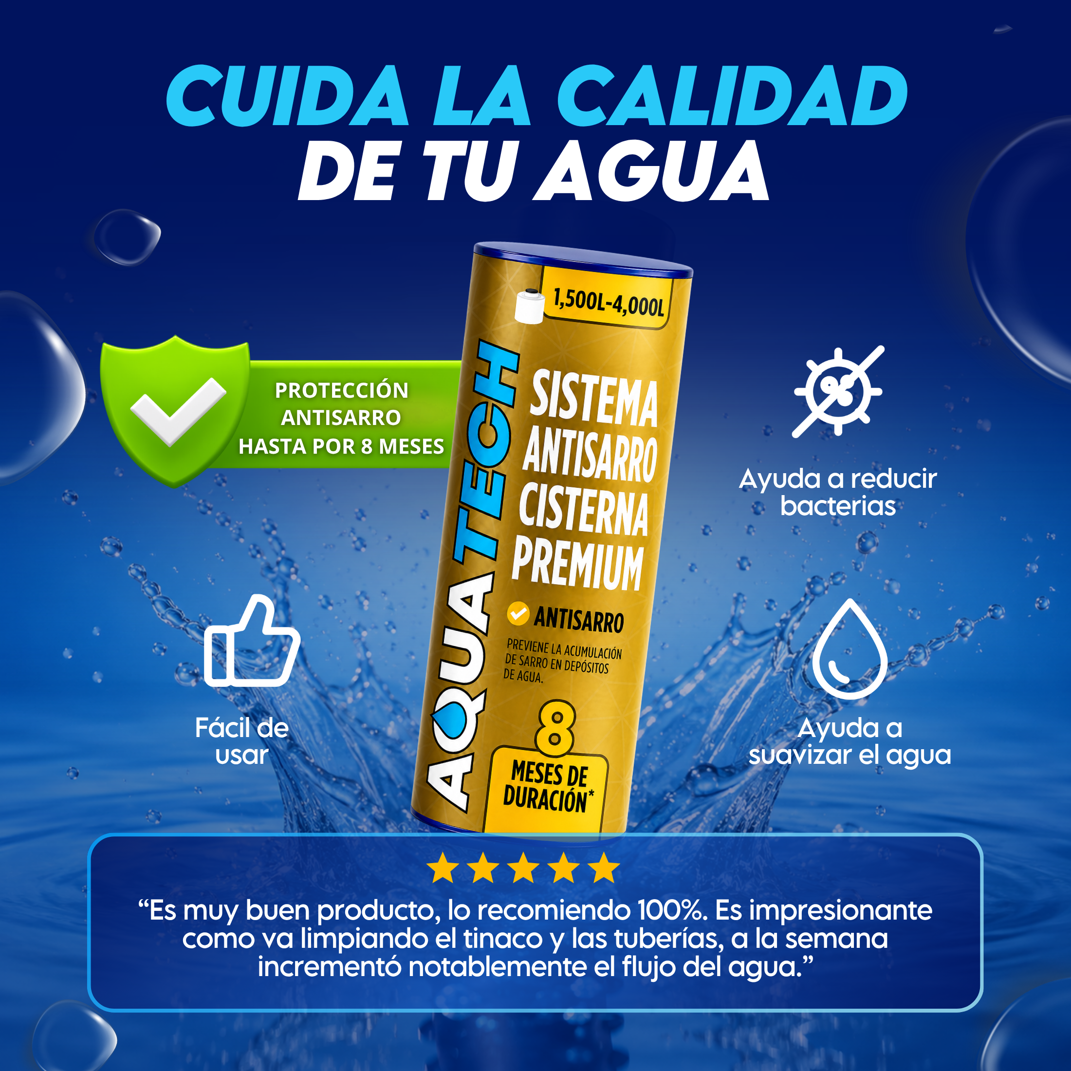 Sistema Antisarro Premium para Cisternas de 1,500 a 4,000 L