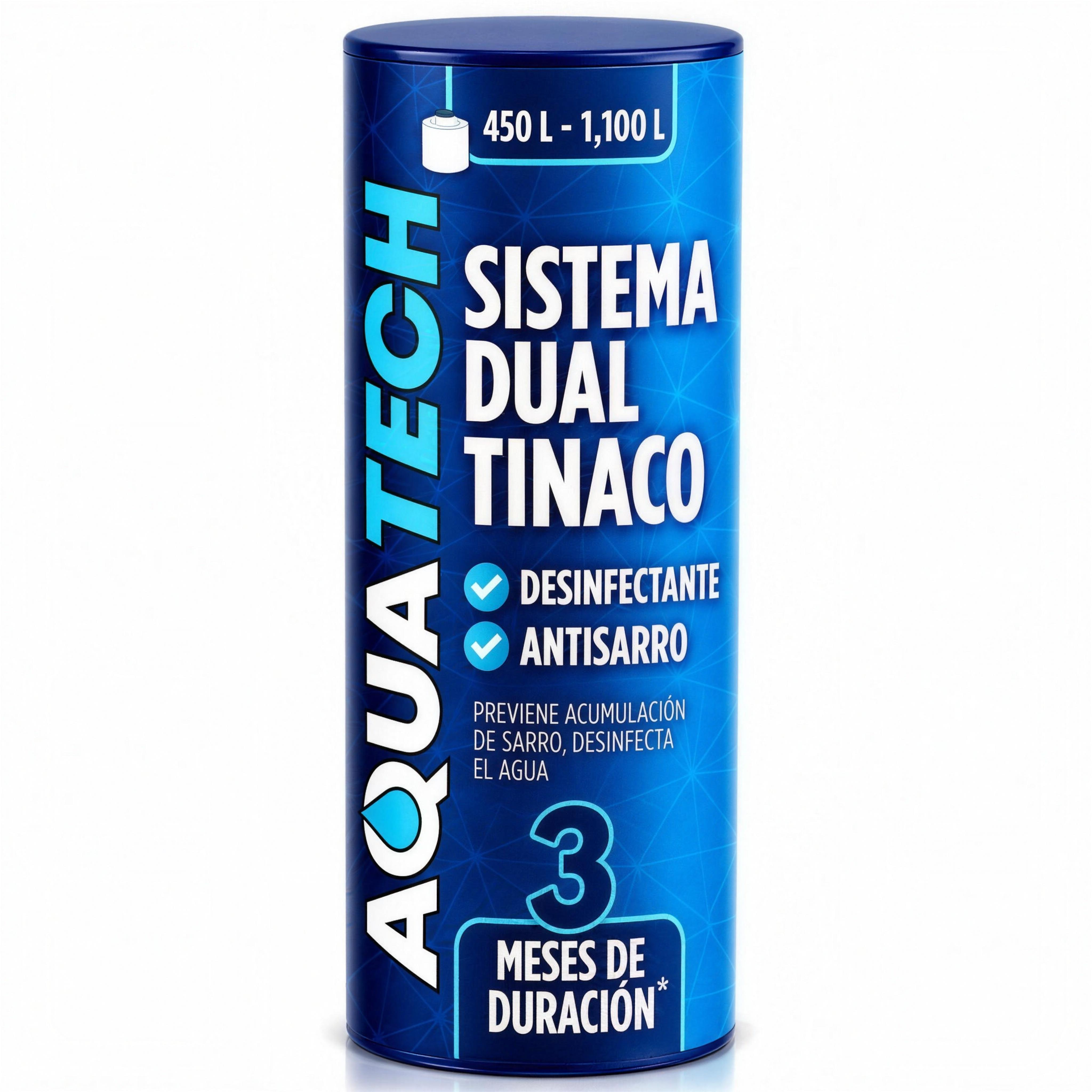 Sistema Dual Antisarro y Desinfectante Para Tinaco de 450 a 1,100L